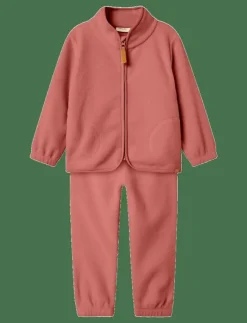 Barn Lil'Atelier Fleecekläder|Overaller|NMFLASPEKTRA FLEECE SET 1FO LIL - Overaller