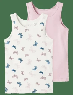 name it NMFTANK TOP 2P BUTTERFLY NOOS - Ärmlösa|Barn Flerpack