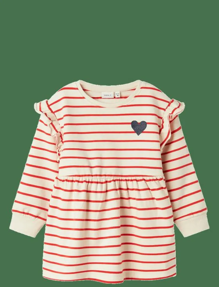 name it NMFTORINA NREG SWE DRESS BRU PB - Långärmade vardagsklänningar|Barn Klänningar & Kjolar