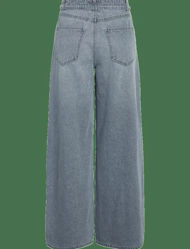 Kvinnor NOISY MAY Kläder|Denimkläder|NMMAISY NW BELT LOOSE JEANS BS031LB - Vida byxor