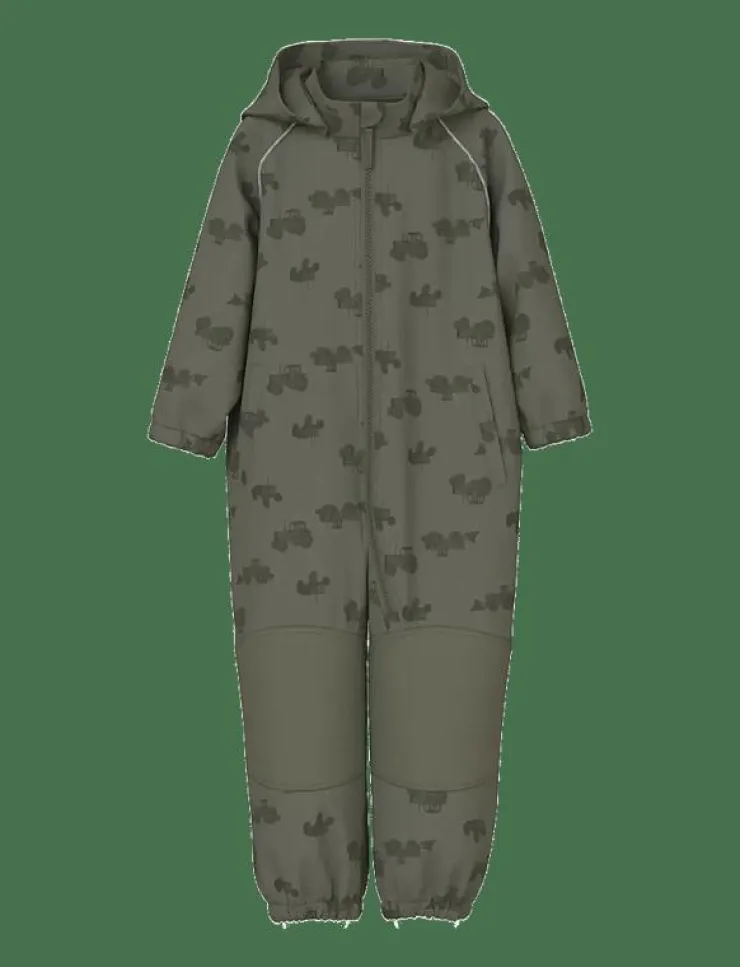name it NMMALFA08 SOFTSHELL SUIT AOP 1FO NOOS - Overaller|Barn Overaller