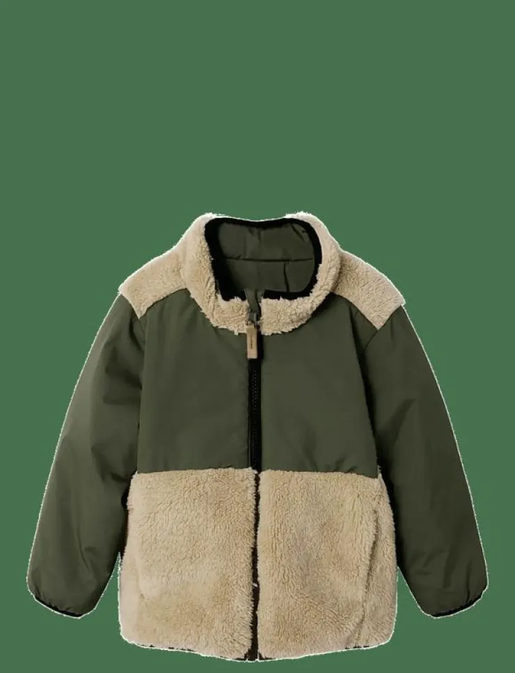 name it NMMMAGNUS SHERPA JACKET REV - Jackor|Barn Fleecekläder