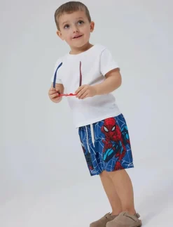 name it NMMMAVE SPIDER LONG SWIMSHORTS MAR - Badbyxa|Barn Badkläder