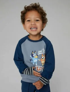 name it NMMSILAS BLUEY NREG SWEAT BRU SKY - Sweatshirts|Barn Överdelar