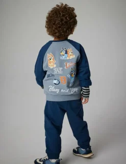name it NMMSILAS BLUEY NREG SWEAT BRU SKY - Sweatshirts|Barn Överdelar