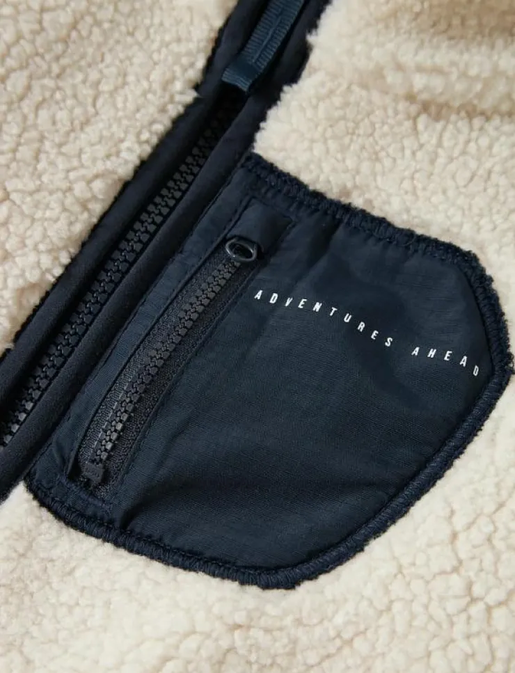 name it NMNMATTIA SHERPA JACKET PB - Jackor|Barn Fleecekläder