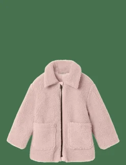 Barn Lil'Atelier Fleecekläder|NMNNALO LONG SHERPA JKT SOLID LIL - Jackor