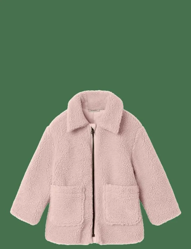 Barn Lil'Atelier Fleecekläder|NMNNALO LONG SHERPA JKT SOLID LIL - Jackor