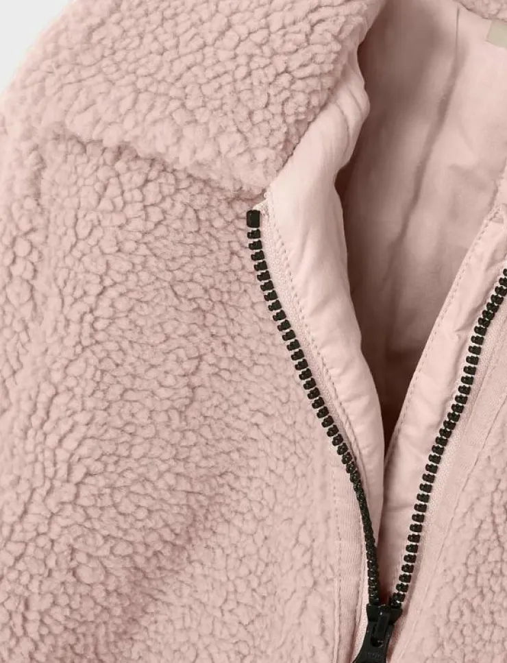 Barn Lil'Atelier Fleecekläder|NMNNALO LONG SHERPA JKT SOLID LIL - Jackor