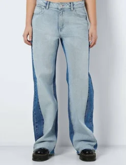 NOISY MAY NMRINNA NW WIDE JEANS COLORBLOCK - Vida byxor|Kvinnor Jeans