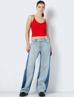 NOISY MAY NMRINNA NW WIDE JEANS COLORBLOCK - Vida byxor|Kvinnor Jeans