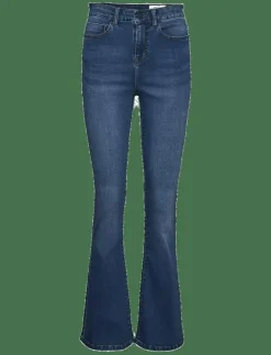 Kvinnor NOISY MAY Kläder|Denimkläder|NMSALLIE HW FLARE JEAN VI021MB FWD NOOS - Utsvängda jeans