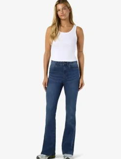 Kvinnor NOISY MAY Kläder|Denimkläder|NMSALLIE HW FLARE JEAN VI021MB FWD NOOS - Utsvängda jeans