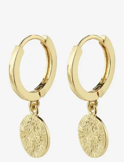 Kvinnor Pilgrim Smycken|NOMAD coin huggie hoop earrings - Hoops