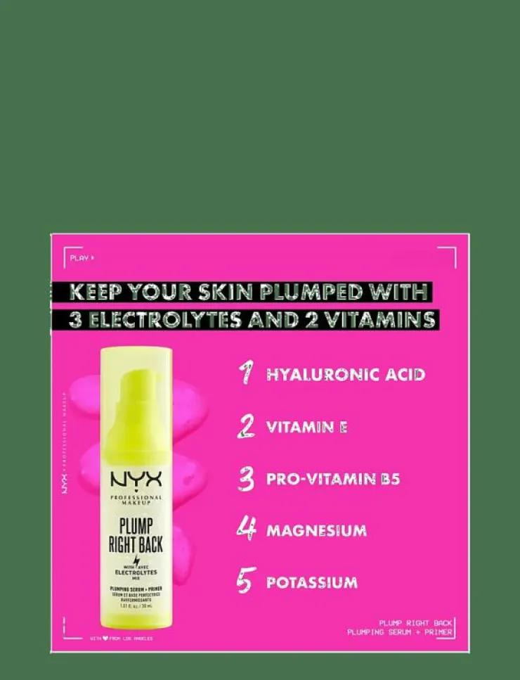 Kvinnor NYX Professional Makeup Smink|Plump Right Back Primer + Serum - Ansikte