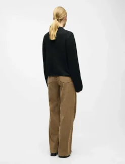 Kvinnor Object Stickat|OBJSAGGIA L/S LO KNIT BOW CARDIGAN DIV - Koftor