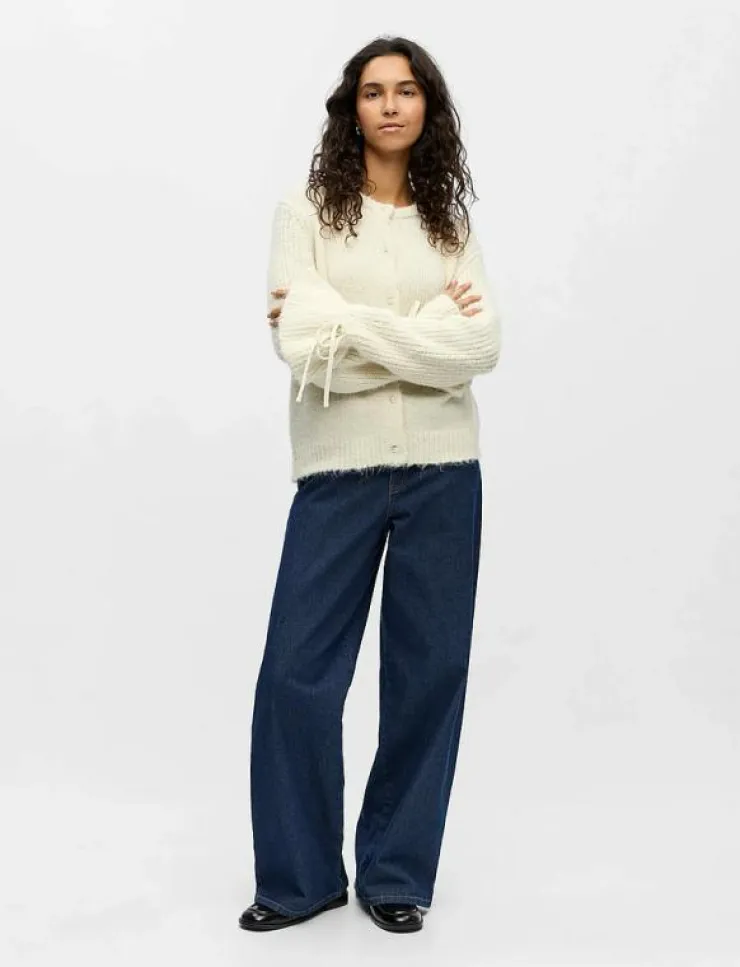 Kvinnor Object Stickat|OBJSALIKA L/S RE KNIT CARDIGAN 142 - Koftor