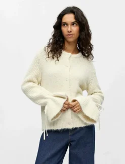 Kvinnor Object Stickat|OBJSALIKA L/S RE KNIT CARDIGAN 142 - Koftor