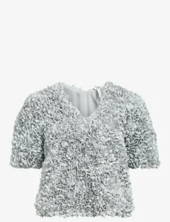 Object OBJSPARTA S/S V-NECK TOP 136 - Kortärmade blusar|Kvinnor Blusar & Skjortor