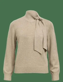 Kvinnor Object Kläder|OBJTHESS L/S RE BOW KNIT PULLOVER NOOS - Stickat