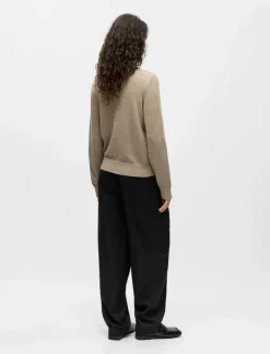 Kvinnor Object Kläder|OBJTHESS L/S RE BOW KNIT PULLOVER NOOS - Stickat