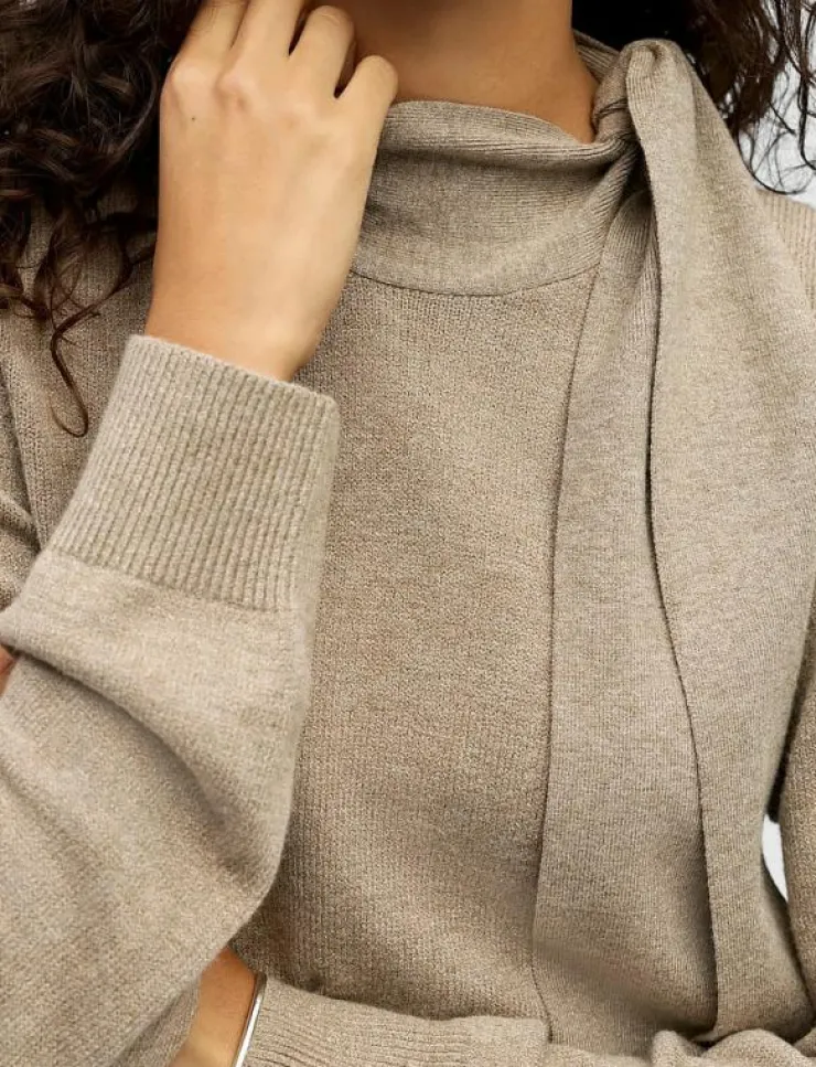 Kvinnor Object Kläder|OBJTHESS L/S RE BOW KNIT PULLOVER NOOS - Stickat