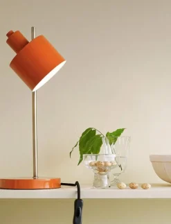 Dyberg Larsen Lampor|Ocean orange/ messing bordlampe - Bordslampor