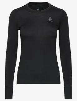 Kvinnor Odlo Underställ|Underställ|Bl Top Crew Neck L/S Merino 200 - Underställströjor
