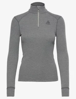 Kvinnor Odlo Underställ|Underställ|Bl Top Turtle Neck L/S Half Zip Active Warm - Underställströjor