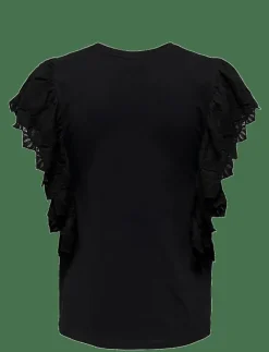 Kvinnor Only Maternity Mammakläder|T-Shirts & Toppar|OLMBETTY LIFE S/S FRILL TOP JRS - Linnen
