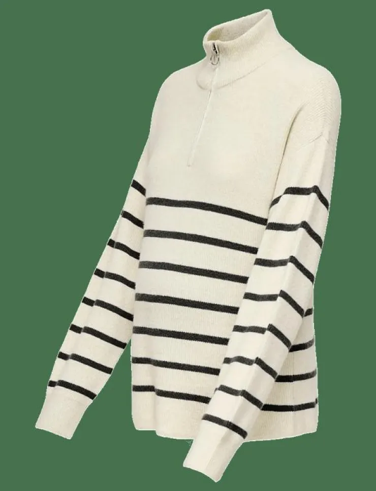 Only Maternity OLMIBI L/S HIGHNECK ZIP PULLOVER KNT - Stickat|Kvinnor Mammakläder