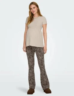 Only Maternity OLMLOVELY LEO FLARED PANT JRS - Utsvängda byxor|Kvinnor Mammakläder