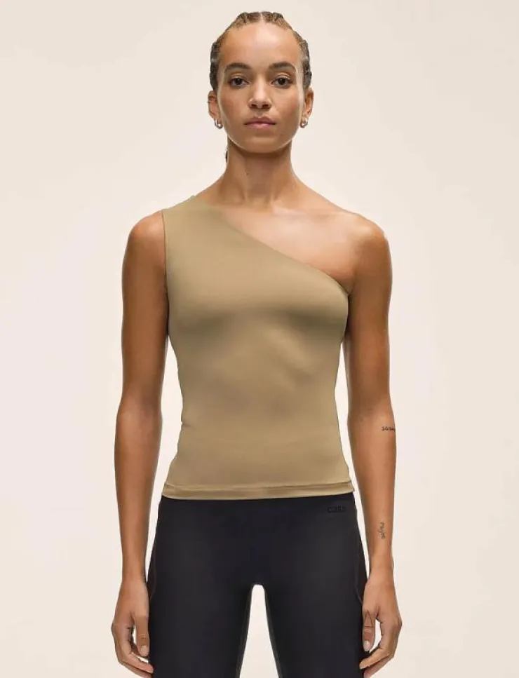Casall One Shoulder Bra Tank - Linnen|Kvinnor Sport-Bh