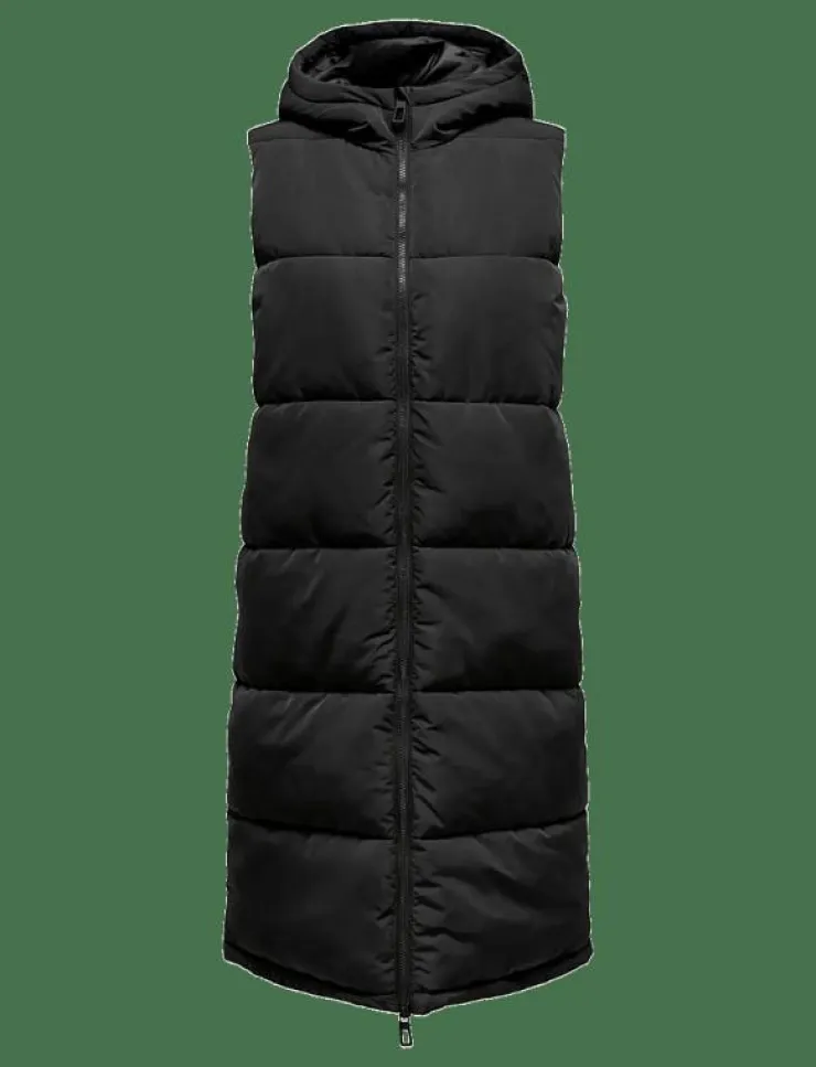 Kvinnor ONLY Västar|ONLALINA LONG WAISTCOAT OTW NOOS - Vadderade västar