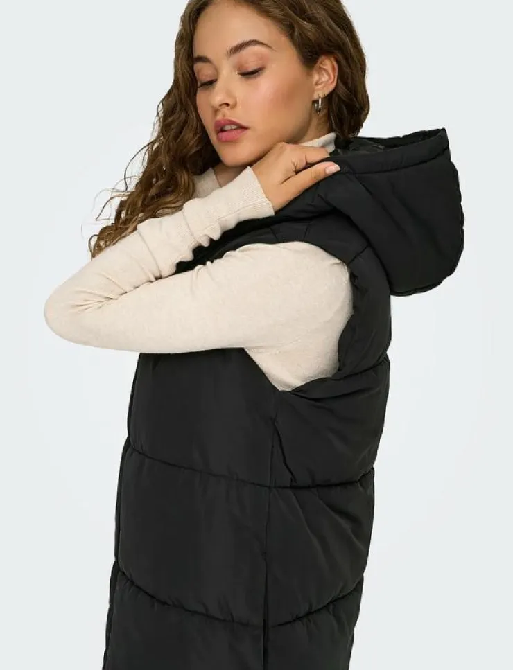 Kvinnor ONLY Västar|ONLALINA LONG WAISTCOAT OTW NOOS - Vadderade västar