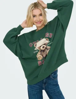 ONLY ONLBILA L/S BEAR O-NECK SWT - Sweatshirts|Kvinnor Sweatshirts