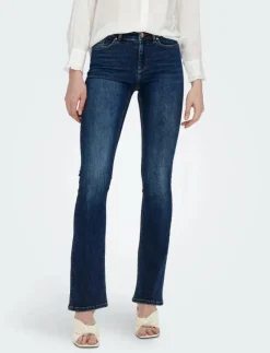 Kvinnor ONLY Denimkläder|Jeans|ONLBLUSH MID FLARED DNM TAI021 NOOS - Utsvängda jeans