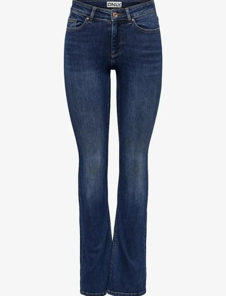 Kvinnor ONLY Denimkläder|Jeans|ONLBLUSH MID FLARED DNM TAI021 NOOS - Utsvängda jeans