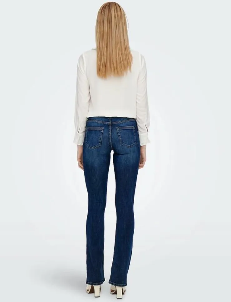 Kvinnor ONLY Denimkläder|Jeans|ONLBLUSH MID FLARED DNM TAI021 NOOS - Utsvängda jeans