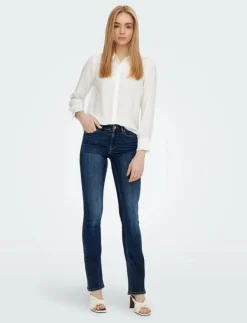 Kvinnor ONLY Denimkläder|Jeans|ONLBLUSH MID FLARED DNM TAI021 NOOS - Utsvängda jeans