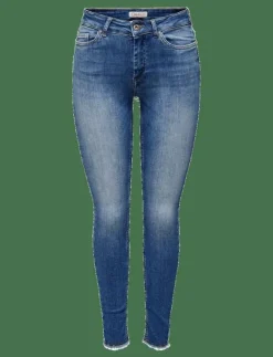 Kvinnor ONLY Kläder|Jeans|ONLBLUSH MID SK ANK RW DNM REA1319 NOOS - Skinny Jeans