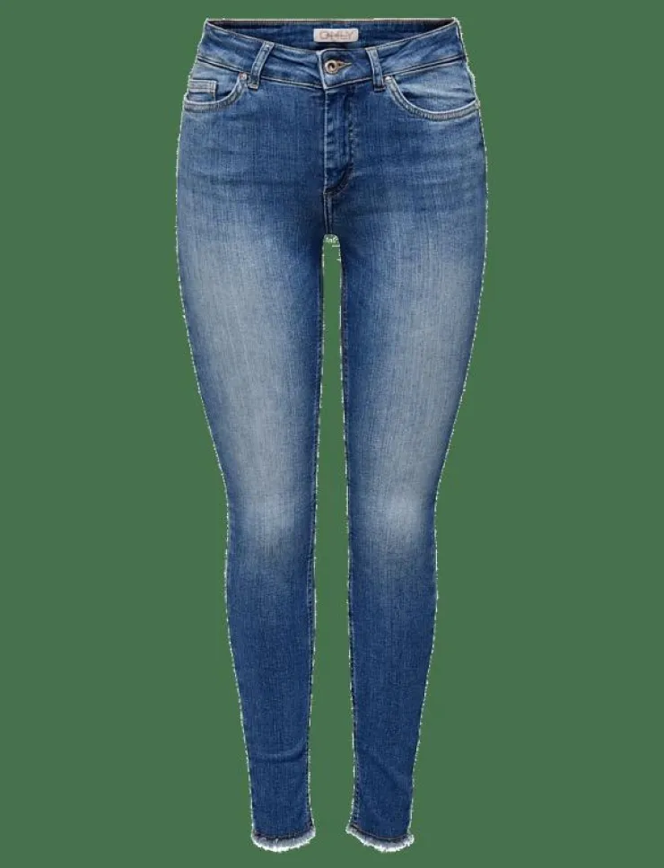 Kvinnor ONLY Kläder|Jeans|ONLBLUSH MID SK ANK RW DNM REA1319 NOOS - Skinny Jeans