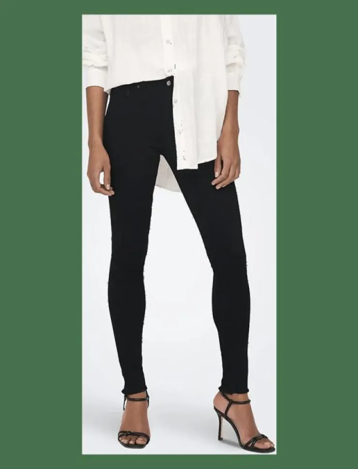 Kvinnor ONLY Kläder|Jeans|ONLBLUSH MID SK ANK RW DNM REA2343 NOOS - Skinny Jeans
