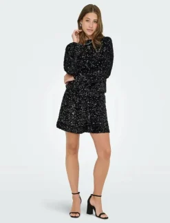 Kvinnor ONLY Shorts|ONLCONFIDENCE NEW SEQUINS SHORTS JRS - Casual shorts