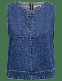 ONLY ONLDORSI S/L TOP DNM SIK - Jeansvästar|Kvinnor Västar