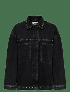 ONLY ONLEMMIE L/S STUDDED DNM SHIRT AZG - Jeansskjortor|Kvinnor Denimkläder|Overshirts
