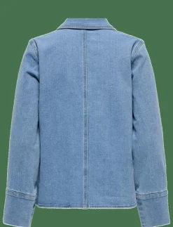 ONLY ONLFRIDA LS ZIP DNM SHIRT GUA - Jeansskjortor|Kvinnor Denimkläder|Kjolar