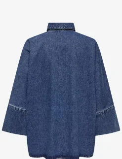 Kvinnor ONLY Denimkläder|Blusar & Skjortor|ONLGRACE 3/4 DNM SHIRT CRO NOOS - Jeansskjortor