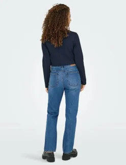 Kvinnor ONLY Kläder|Denimkläder|ONLHAZEL HW STRAIGHT DNM GUA - Straight jeans