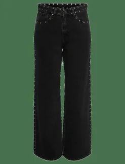 ONLY ONLHOPE HW STUDDED WIDE DNM TAI - Vida byxor|Kvinnor Jeans